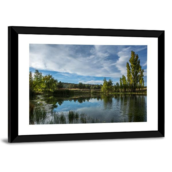 Pond In The Arizona Desert Canvas Wall Art-3 Horizontal-Gallery Wrap-25&quot; x 16&quot;-Tiaracle