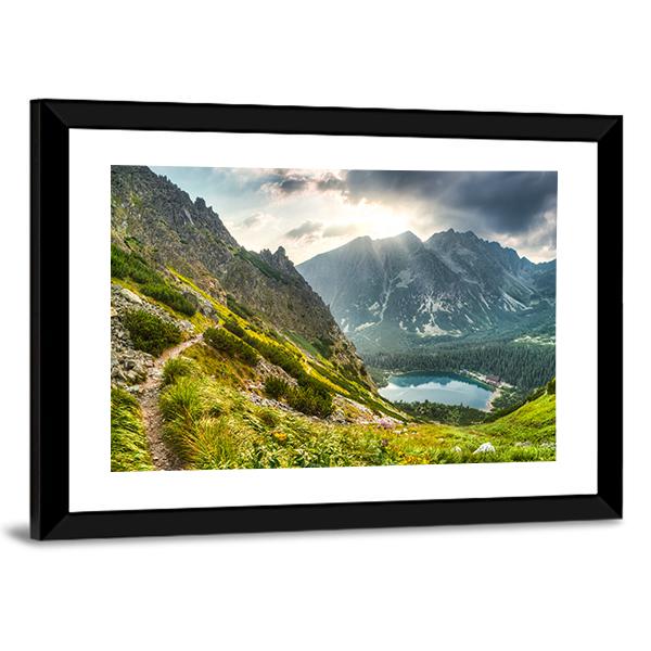 Poprad Pond Canvas Wall Art-1 Piece-Framed Print-20" x 16"-Tiaracle