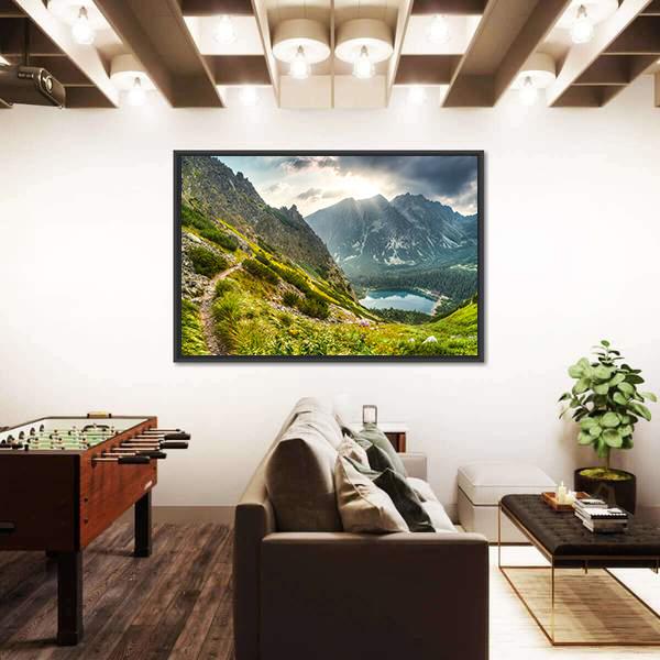 Poprad Pond Canvas Wall Art-3 Horizontal-Gallery Wrap-25" x 16"-Tiaracle