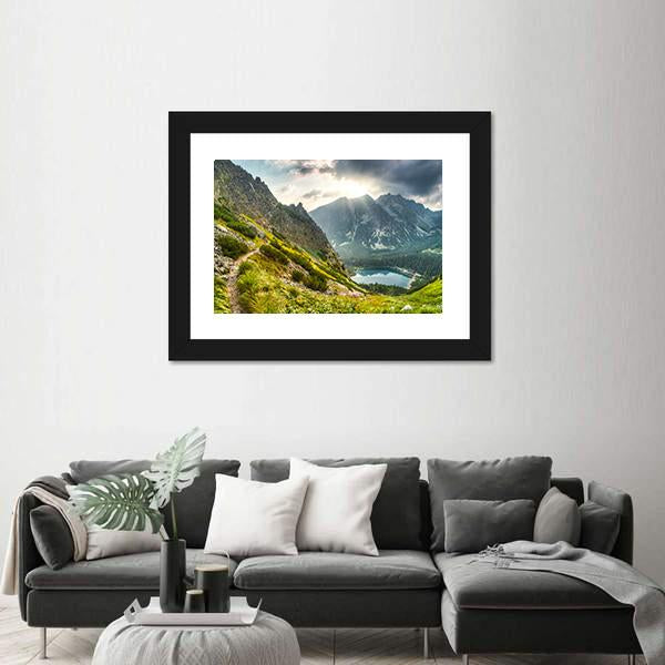 Poprad Pond Canvas Wall Art-3 Horizontal-Gallery Wrap-25" x 16"-Tiaracle