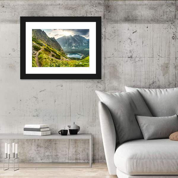 Poprad Pond Canvas Wall Art-3 Horizontal-Gallery Wrap-25" x 16"-Tiaracle