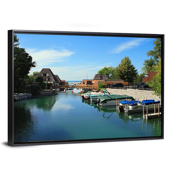 Popular Vacation Spot On Lake Michigan Canvas Wall Art-3 Horizontal-Gallery Wrap-25" x 16"-Tiaracle
