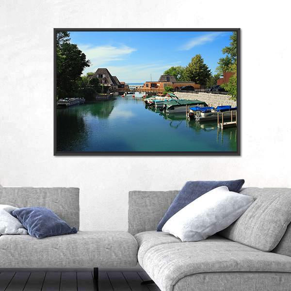 Popular Vacation Spot On Lake Michigan Canvas Wall Art-3 Horizontal-Gallery Wrap-25" x 16"-Tiaracle