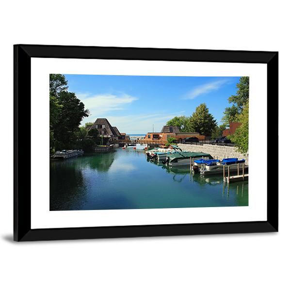 Popular Vacation Spot On Lake Michigan Canvas Wall Art-3 Horizontal-Gallery Wrap-25" x 16"-Tiaracle