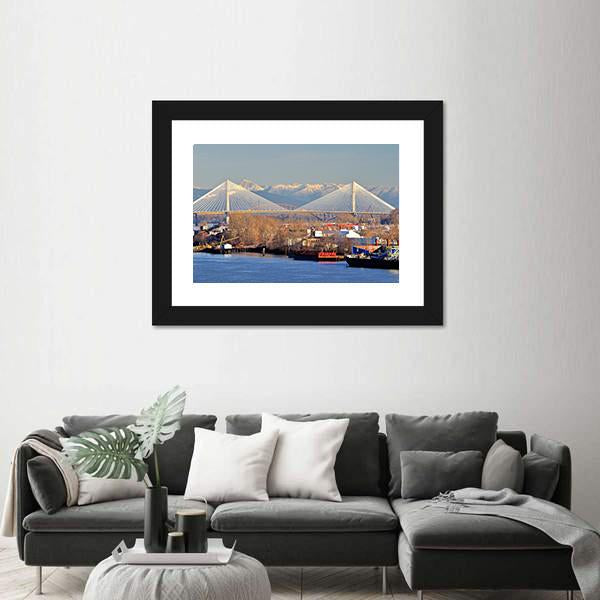 Port Mann Bridge Canvas Wall Art-5 Horizontal-Gallery Wrap-22" x 12"-Tiaracle