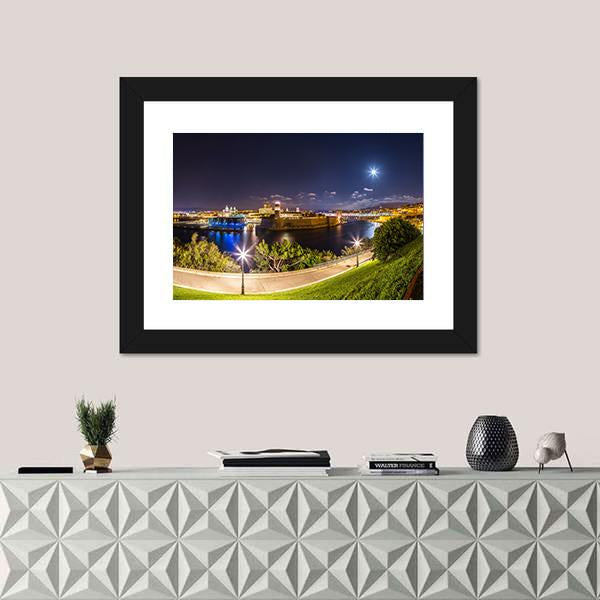 Port Of Vieux In Marseille France Canvas Wall Art-1 Piece-Framed Print-42" x 14"-Tiaracle