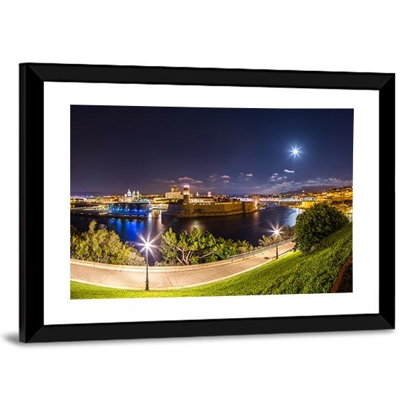 Port Of Vieux In Marseille France Canvas Wall Art-5 Horizontal-Gallery Wrap-22" x 12"-Tiaracle