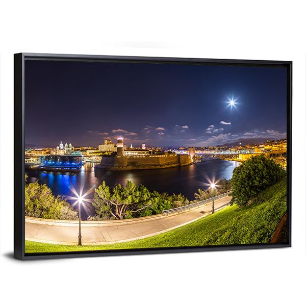 Port Of Vieux In Marseille France Canvas Wall Art-5 Horizontal-Gallery Wrap-22" x 12"-Tiaracle