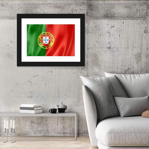 Portugal Flag Canvas Wall Art-5 Horizontal-Gallery Wrap-22" x 12"-Tiaracle
