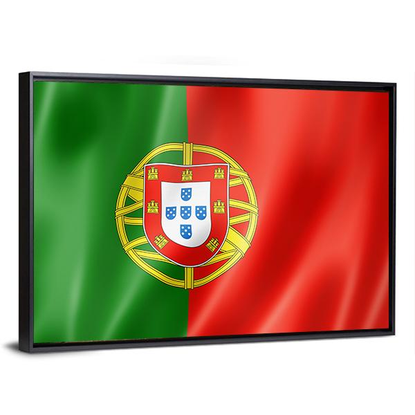 Portugal Flag Canvas Wall Art-5 Horizontal-Gallery Wrap-22" x 12"-Tiaracle