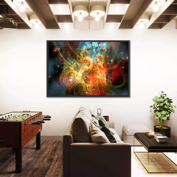 Princess Nebula With A Crown On Her Head Canvas Wall Art-5 Horizontal-Gallery Wrap-22" x 12"-Tiaracle