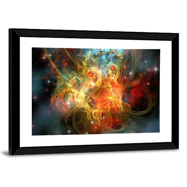 Princess Nebula With A Crown On Her Head Canvas Wall Art-5 Horizontal-Gallery Wrap-22" x 12"-Tiaracle