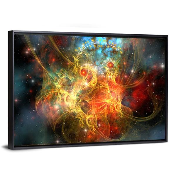 Princess Nebula With A Crown On Her Head Canvas Wall Art-5 Horizontal-Gallery Wrap-22" x 12"-Tiaracle