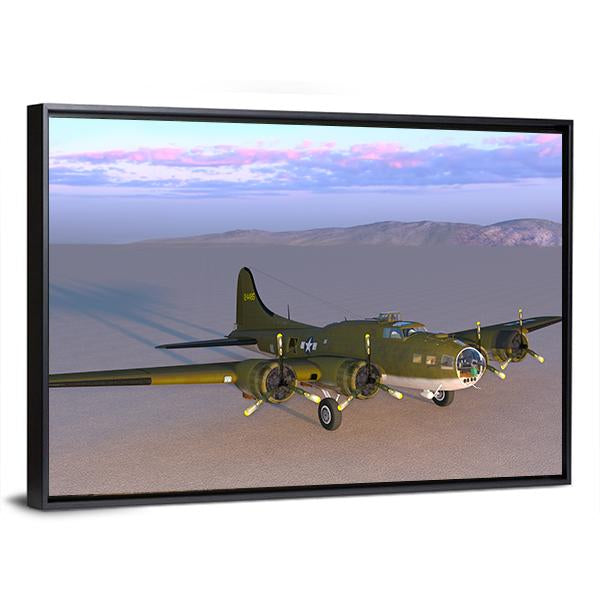 Propeller Fighter Canvas Wall Art-3 Horizontal-Gallery Wrap-25" x 16"-Tiaracle