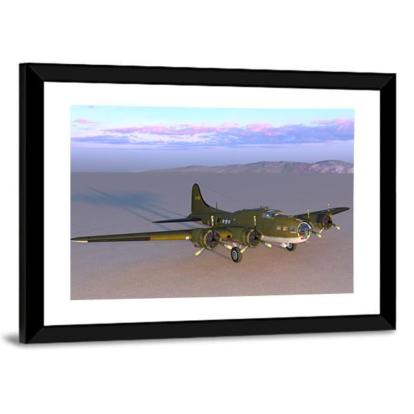 Propeller Fighter Canvas Wall Art-5 Horizontal-Gallery Wrap-22" x 12"-Tiaracle