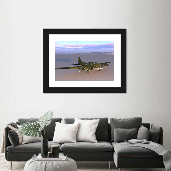 Propeller Fighter Canvas Wall Art-5 Horizontal-Gallery Wrap-22" x 12"-Tiaracle