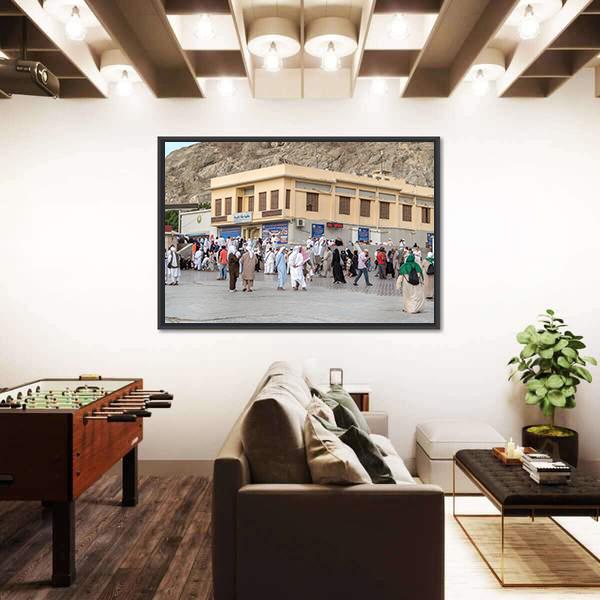 Prophet Muhammad Birth Place House In Mecca Canvas Wall Art-5 Horizontal-Gallery Wrap-22" x 12"-Tiaracle