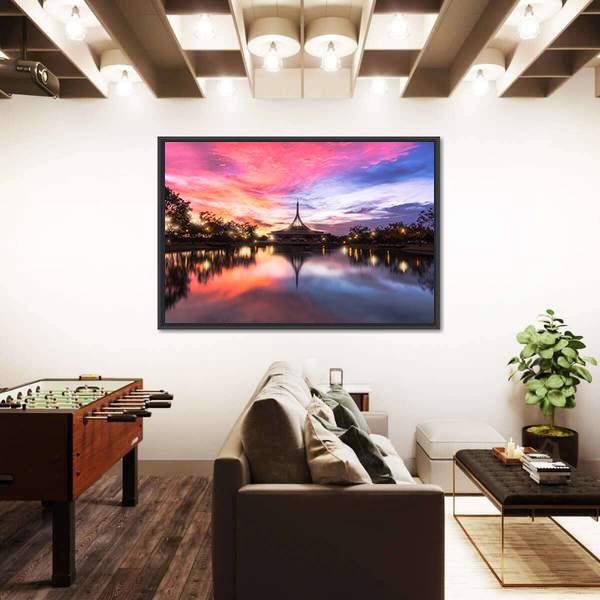 Public Parkland Suan Luang R 9 In Bangkok Canvas Wall Art-5 Horizontal-Gallery Wrap-22" x 12"-Tiaracle