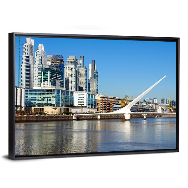 Puerto Madero In Buenos Aires Canvas Wall Art-3 Horizontal-Gallery Wrap-25" x 16"-Tiaracle