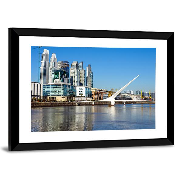 Puerto Madero In Buenos Aires Canvas Wall Art-3 Horizontal-Gallery Wrap-25" x 16"-Tiaracle
