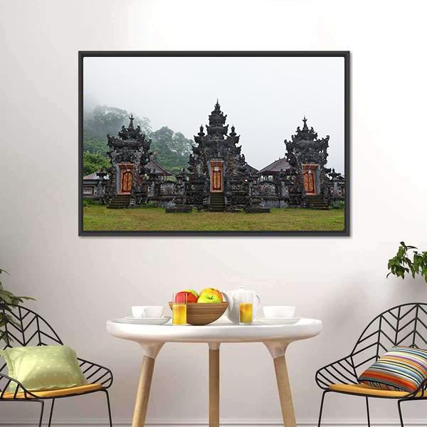 Pura Ulun Danu Buyan Temple Canvas Wall Art-5 Horizontal-Gallery Wrap-22" x 12"-Tiaracle