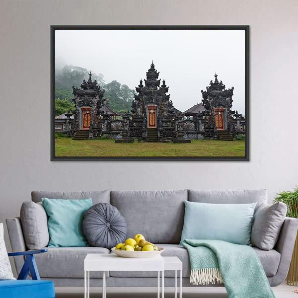 Pura Ulun Danu Buyan Temple Canvas Wall Art-5 Horizontal-Gallery Wrap-22" x 12"-Tiaracle