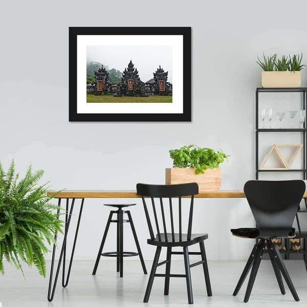 Pura Ulun Danu Buyan Temple Canvas Wall Art-5 Horizontal-Gallery Wrap-22" x 12"-Tiaracle