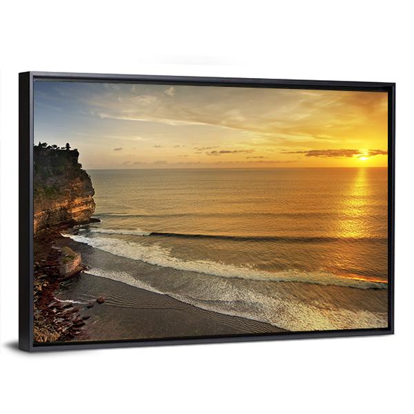 Pura Uluwatu Temple On Bali Island Canvas Wall Art-3 Horizontal-Gallery Wrap-25" x 16"-Tiaracle