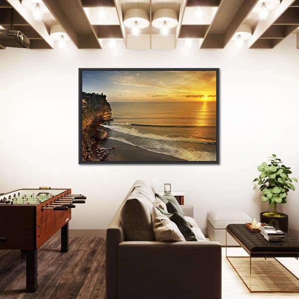 Pura Uluwatu Temple On Bali Island Canvas Wall Art-3 Horizontal-Gallery Wrap-25" x 16"-Tiaracle