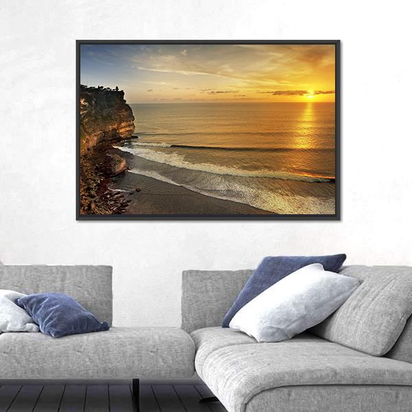 Pura Uluwatu Temple On Bali Island Canvas Wall Art-3 Horizontal-Gallery Wrap-25" x 16"-Tiaracle