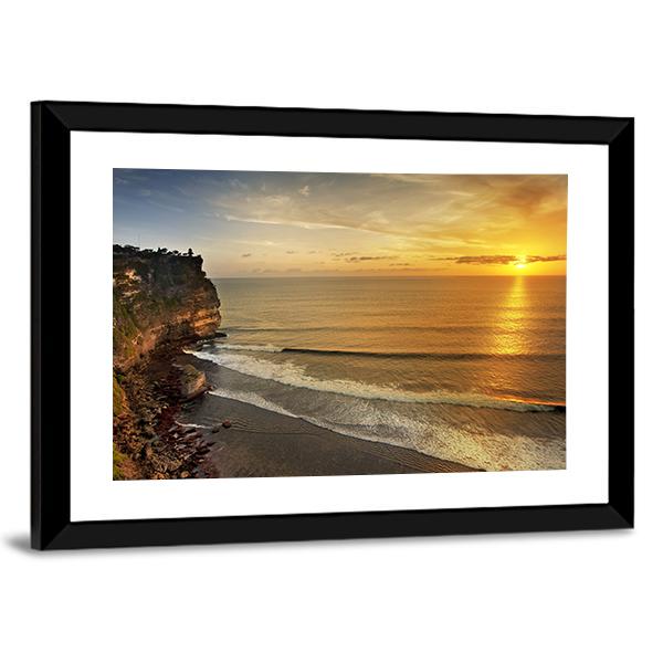 Pura Uluwatu Temple On Bali Island Canvas Wall Art-3 Horizontal-Gallery Wrap-25" x 16"-Tiaracle
