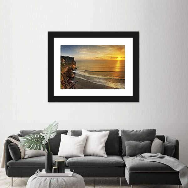 Pura Uluwatu Temple On Bali Island Canvas Wall Art-3 Horizontal-Gallery Wrap-25" x 16"-Tiaracle