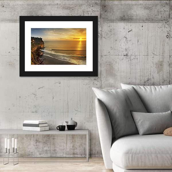 Pura Uluwatu Temple On Bali Island Canvas Wall Art-3 Horizontal-Gallery Wrap-25" x 16"-Tiaracle