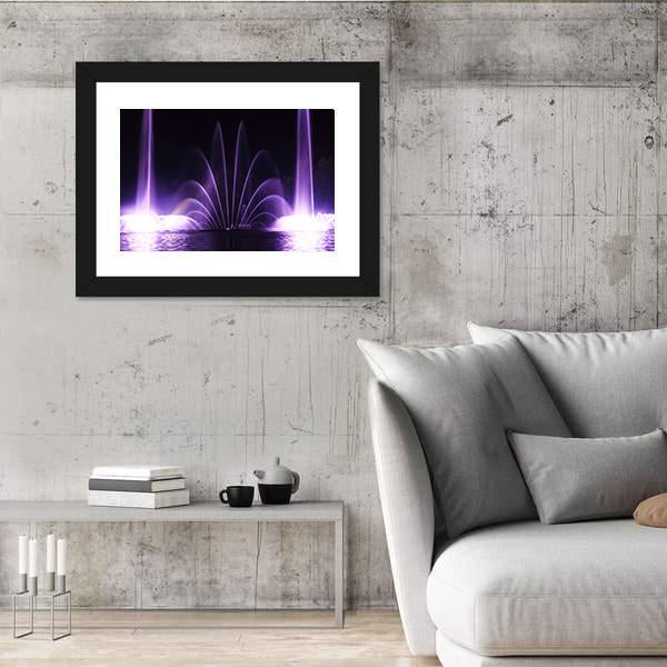 Purple Fountains In Vinnitsa Canvas Wall Art-5 Horizontal-Gallery Wrap-22" x 12"-Tiaracle