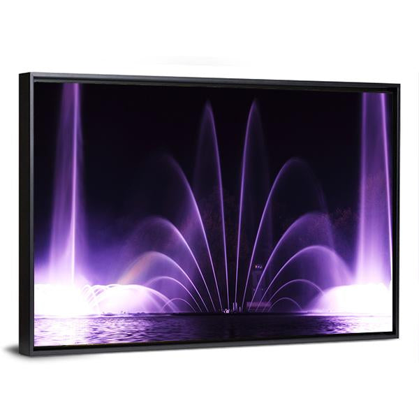 Purple Fountains In Vinnitsa Canvas Wall Art-5 Horizontal-Gallery Wrap-22" x 12"-Tiaracle