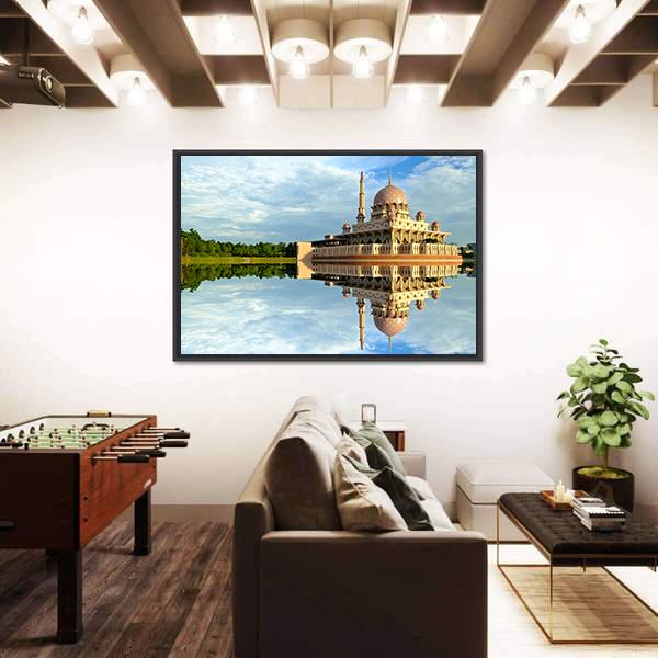 Putra Mosque Canvas Wall Art-5 Horizontal-Gallery Wrap-22" x 12"-Tiaracle