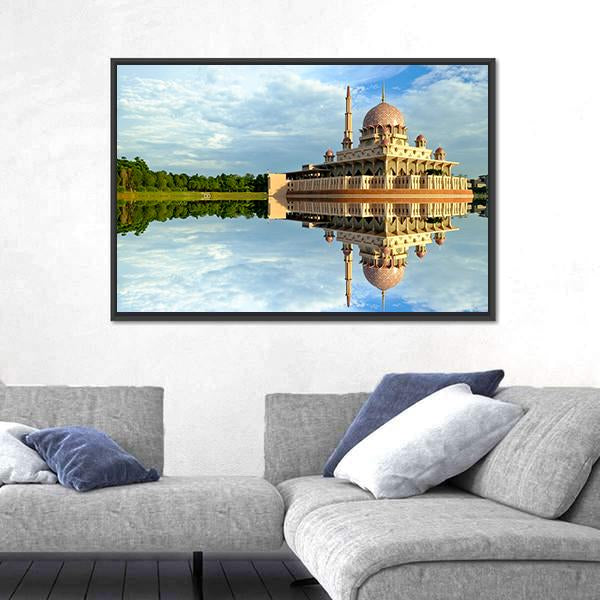 Putra Mosque Canvas Wall Art-5 Horizontal-Gallery Wrap-22" x 12"-Tiaracle
