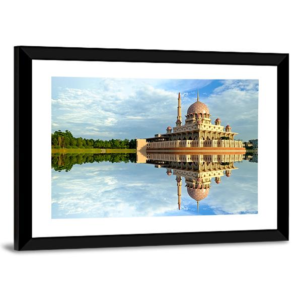 Putra Mosque Canvas Wall Art-5 Horizontal-Gallery Wrap-22" x 12"-Tiaracle