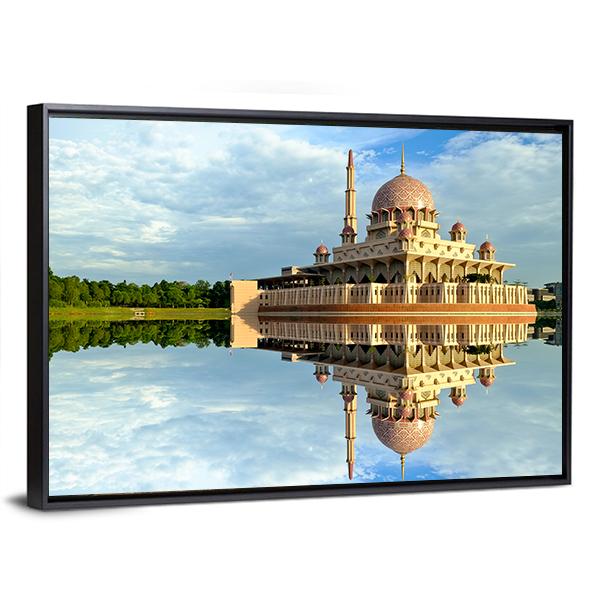 Putra Mosque Canvas Wall Art-5 Horizontal-Gallery Wrap-22" x 12"-Tiaracle