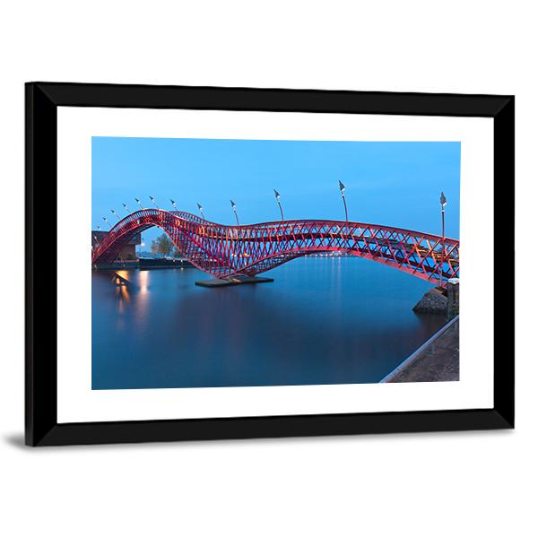 Python Bridge In Amsterdam Canvas Wall Art-5 Horizontal-Gallery Wrap-22" x 12"-Tiaracle