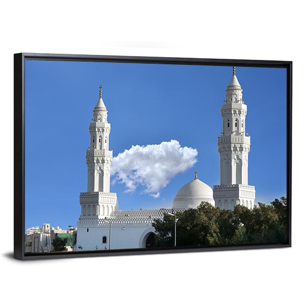 Qiblatain Mosque In Medinah Canvas Wall Art-3 Horizontal-Gallery Wrap-25" x 16"-Tiaracle