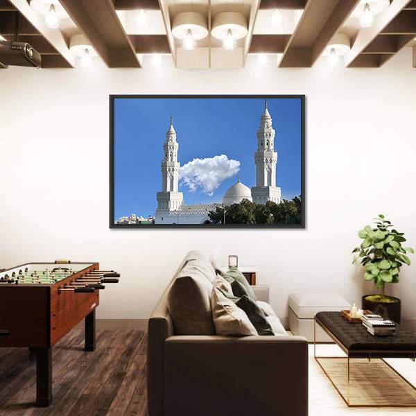 Qiblatain Mosque In Medinah Canvas Wall Art-3 Horizontal-Gallery Wrap-25" x 16"-Tiaracle