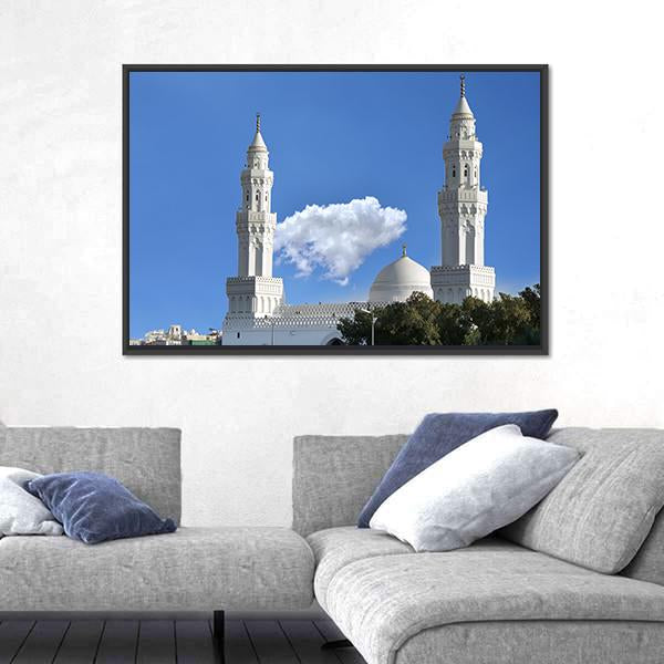Qiblatain Mosque In Medinah Canvas Wall Art-3 Horizontal-Gallery Wrap-25" x 16"-Tiaracle