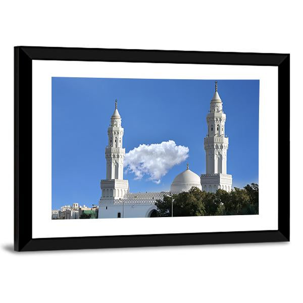 Qiblatain Mosque In Medinah Canvas Wall Art-3 Horizontal-Gallery Wrap-25" x 16"-Tiaracle