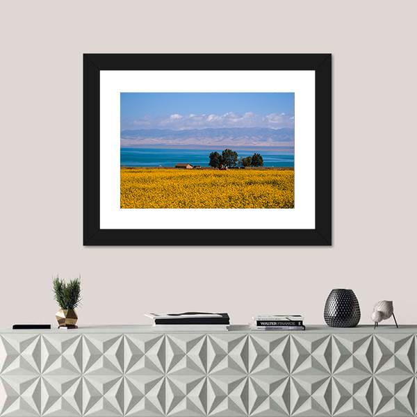 Qinghai Scenery Canvas Wall Art-1 Piece-Framed Print-20" x 16"-Tiaracle