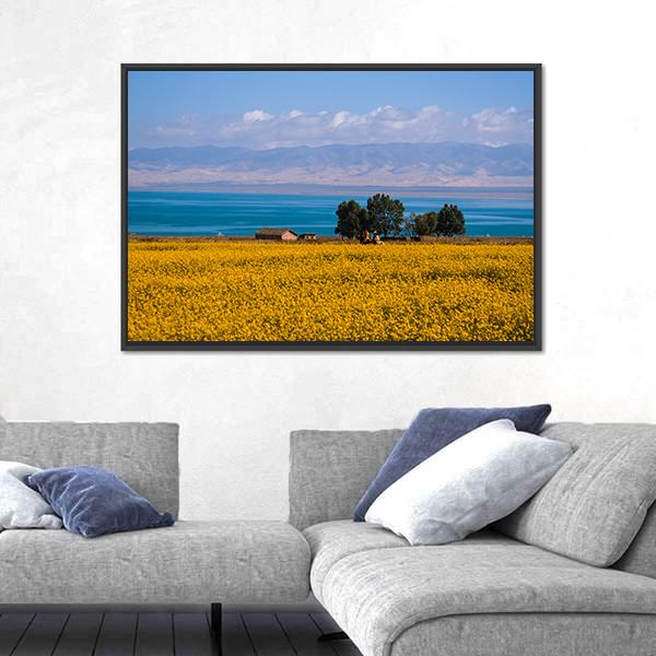 Qinghai Scenery Canvas Wall Art-3 Horizontal-Gallery Wrap-25" x 16"-Tiaracle