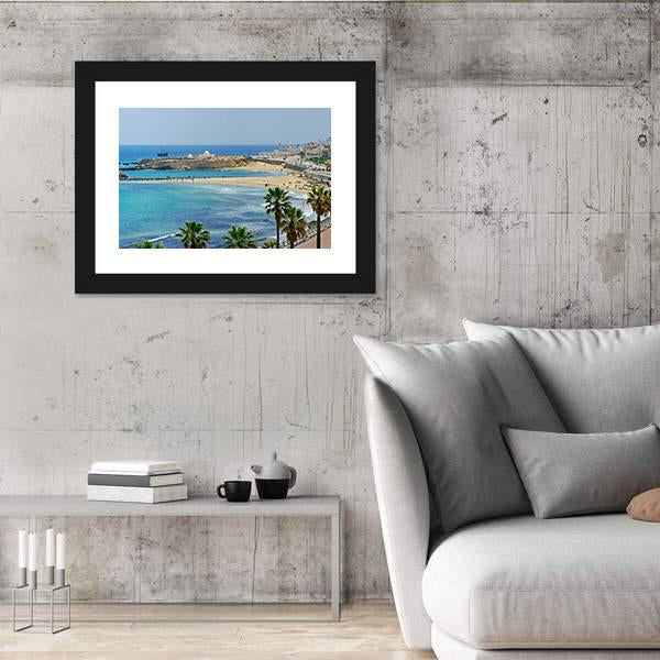 Quay In Monastir Canvas Wall Art-5 Horizontal-Gallery Wrap-22" x 12"-Tiaracle
