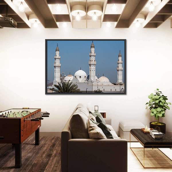 Quba Mosque In Al Medinah Canvas Wall Art-5 Horizontal-Gallery Wrap-22" x 12"-Tiaracle