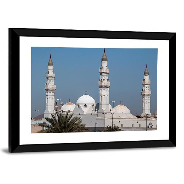Quba Mosque In Al Medinah Canvas Wall Art-5 Horizontal-Gallery Wrap-22" x 12"-Tiaracle
