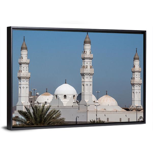 Quba Mosque In Al Medinah Canvas Wall Art-5 Horizontal-Gallery Wrap-22" x 12"-Tiaracle